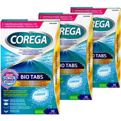 Corega Bio Tabs Antibakteriální tablety 3 x 30 ks – Zboží Dáma