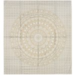 Sanu Babu Přehoz s tiskem, mandala sloni, bílo-zlatý, 230x210cm – Zboží Dáma