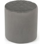 Noela Sametový puf prošívaný CUBO šedý – Zbozi.Blesk.cz