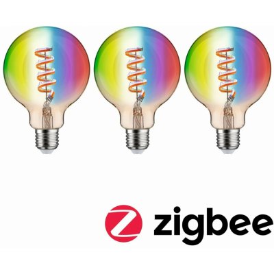 Paulmann Filament 230V Smart Home Zigbee 3.0 LED Globe G95 E27 3x6,3W RGBW+ stmívatelné zlatá – Hledejceny.cz