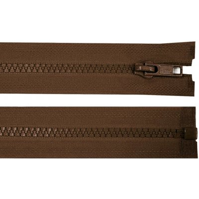 Kostěný zip dělitelný, délka 70 cm - čokoládový – Hledejceny.cz