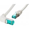 síťový kabel EFB 21.42.1901 S/FTP patch, kat. 6a, lomený konektor, 0,5m, šedý