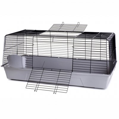 JK ANIMALS klec králík Black šedá 120 x 59 x 52 cm – Zboží Dáma