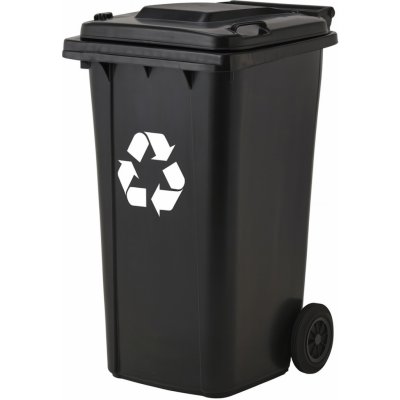 Ekspan Plastová nádoba na odpad 240 l s kolečky Černá – Sleviste.cz