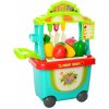 Dětský obchůdek Mikro trading Vozík ovoce/zelenina s doplňky pojízdný