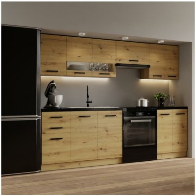 BWS Kuchyňská linka ROSALIA 240 cm dub craft – Sleviste.cz