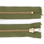 Kovový zip nedělitelný 14 cm, Ø 6 mm khaki – Zboží Mobilmania