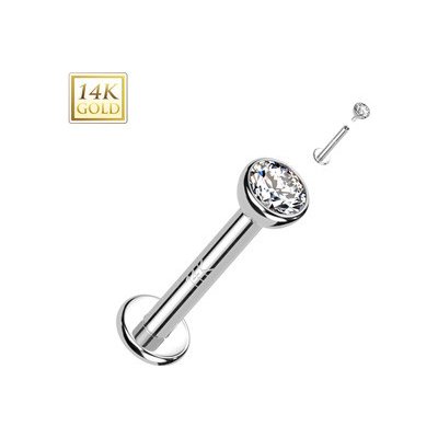 Šperky4U zlatý piercing do brady labreta zirkon ZL01244-1206-WG – Zbozi.Blesk.cz