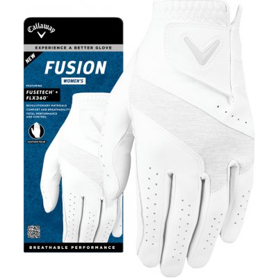 Callaway Fusion Womens Golf Glove bílá levá L – Zboží Dáma