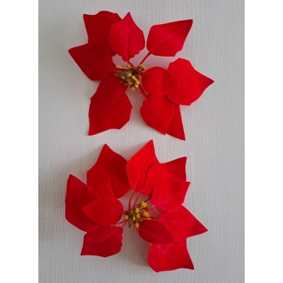 EverGreen Vánoční dekorace umělá větvička poinsetie červená 32 cm, 1 ks – Hledejceny.cz