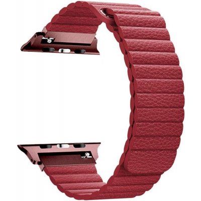 BStrap Leather Loop pro Apple Watch 38mm / 40mm / 41mm, Red STR00072 – Zboží Mobilmania