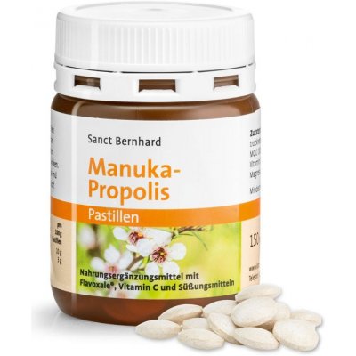 Sanct Bernhard Pastilky s Manukou a Propolisem 150 tablet – Hledejceny.cz