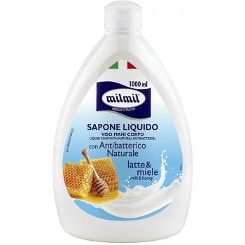 Mil Mil Sapone Liquido Latte Mielle Antibatterico Naturale antibakteriální  mýdlo s vůní mléka a medu 1 l od 69 Kč - Heureka.cz