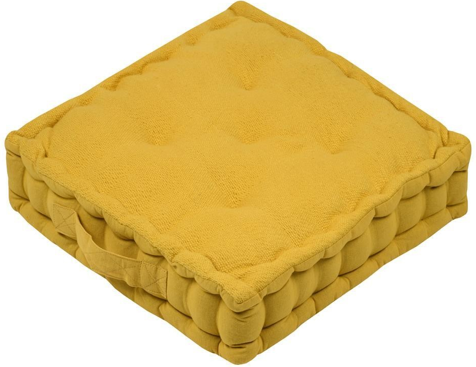France sedací polštář na zem MARLOW curry 45x45 cm