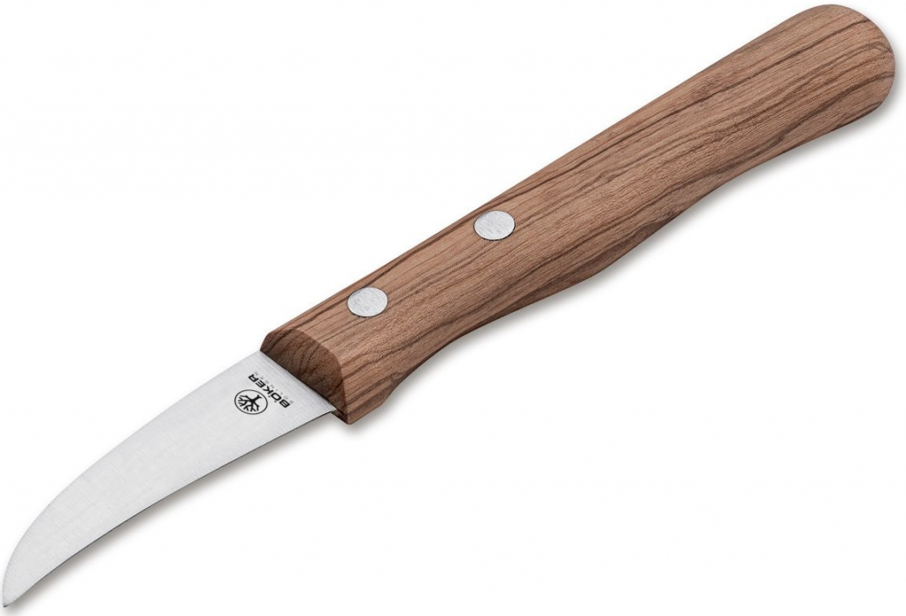 Böker CLASSIC SCHÄLMESSER OLIVE lúpací nôž drevo 5,4 cm