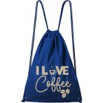 Dobrý triko bavlněný batoh I love coffee Královsky modrá – Hledejceny.cz