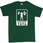 Nejlepší táta pánské tričko s potiskem 401 zelená bottle bílá – Sleviste.cz