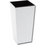 LAMELA květináč FINEZIA RATAN 250 x 250 mm bílý – Zboží Mobilmania