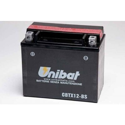 Motobaterie Unibat 12V, CBTX12-BS, 10Ah, 180A bezúdržbová MF AGM 150x87x130 SUZUKI SV 650 rok 03-08 – Zboží Mobilmania