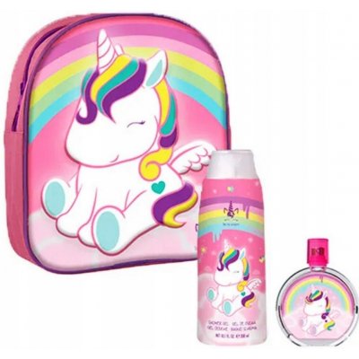 EP Line Eau My Unicorn EDT 50 ml + sprchový gel 300 ml + batoh dárková sada – Zboží Mobilmania