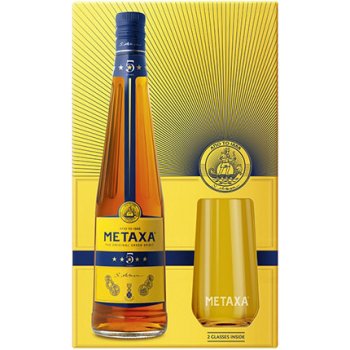 Metaxa 5* 38% 0,7 l (dárkové balení 2 sklenice)