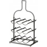 Boltze Home Kovový stojan na víno BOTELLA ve tvaru lahve, výška 54,5 cm černá – Zboží Dáma
