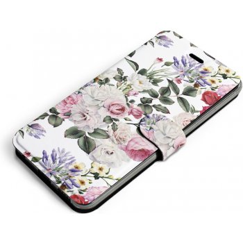 Pouzdro Mobiwear Flip Samsung Galaxy S22 - MD01S Růže na bílé