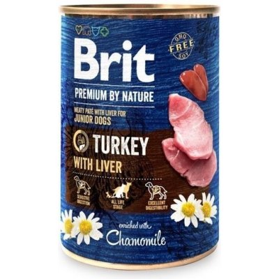 Brit Premium by Nature Turkey With Liver 12x400g SLEVA 2%
