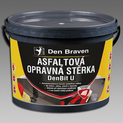 Den Braven Asfaltová opravná stěrka DenBit U Barva: černá, v balení: 10 kg – Zboží Mobilmania