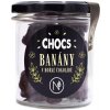 Sušený plod NATU CHOCS Banány v 70% hořké čokoládě sklenička 110 g