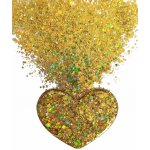 Holografické glitrové třpytky do pryskyřice 10 g zlaté – Zboží Dáma