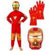 Dětský karnevalový kostým bHome Iron man s maskou a rukavicemi