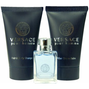 Versace Pour Homme EDT 5 ml + sprchový gel 25 ml + balzám po holení 25 ml dárková sada