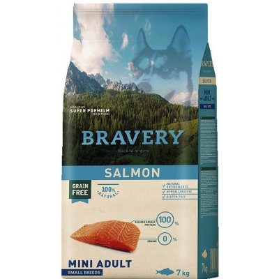 Bravery dog adult mini SALMON dospělé psy malých plemen 7 kg – Hledejceny.cz