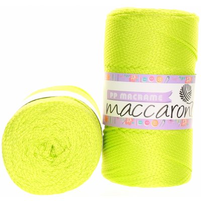 Maccaroni PP Macrame 2 mm neon zelená 34 – Zboží Mobilmania