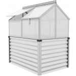 Vitavia Vyvýš. záhon s pař. Gaia Jumbo HKP 4mm elox/hliník 83 x 122 x 135 cm – Hledejceny.cz