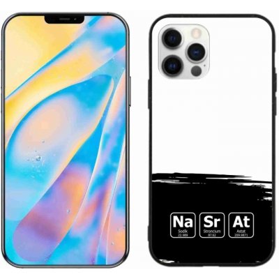 mmCase na iPhone 12 - chemické prvky černobílé pozadí – Zboží Mobilmania