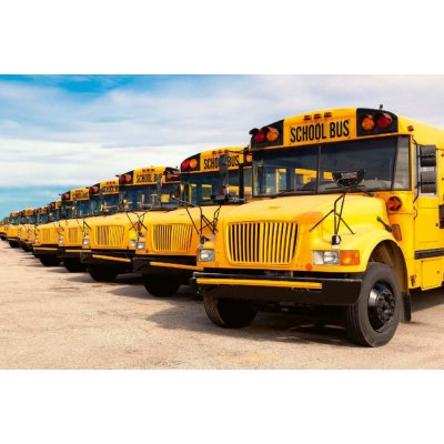 Dimex MS-5-2704 Vliesová fototapeta Školní autobusy rozměry 375 x 250 cm