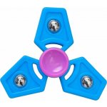 Fidget Spinner trojramenný antistresový spinner s kovovými závažími modro růžový – Sleviste.cz