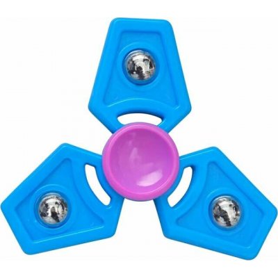 Fidget Spinner trojramenný antistresový spinner s kovovými závažími modro růžový – Sleviste.cz