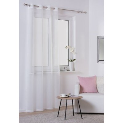 Dekorační záclona s kroužky DIANA bílá 140x260 cm (cena za 1 kus) MyBestHome – Hledejceny.cz