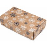 Eobaly.cz Dárková krabice s potiskem vloček 220x150x42mm 25 ks – Zboží Dáma