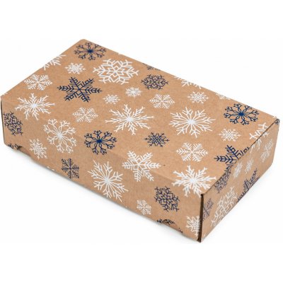 Eobaly.cz Dárková krabice s potiskem vloček 220x150x42mm 25 ks – Zboží Dáma
