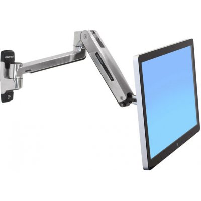 ERGOTRON LX HD Sit-Stand Wall Mount LCD Arm, Polished, velmi flexibilní rameno na zeď až 49"