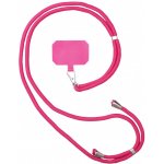 Stylová šňůrka na krk s vložkou na klíče s telefonem růžová – Zboží Živě