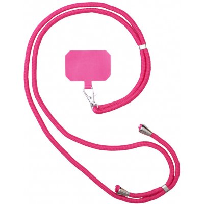 Stylová šňůrka na krk s vložkou na klíče s telefonem růžová – Zboží Živě