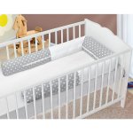 Bellatex Mantinel do dětské postýlky puntík Bellatex Mantinel do dětské postýlky mráčky šedá bílá – Zboží Dáma