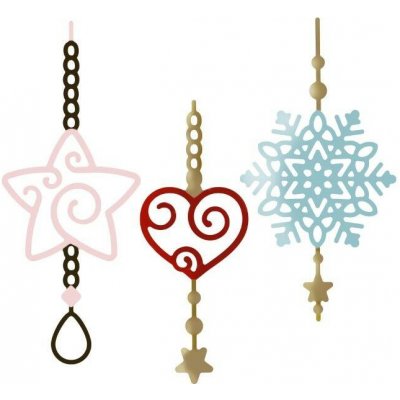 DP Craft vyřezávací šablona 3 ks vánoční ozdoby – Sleviste.cz