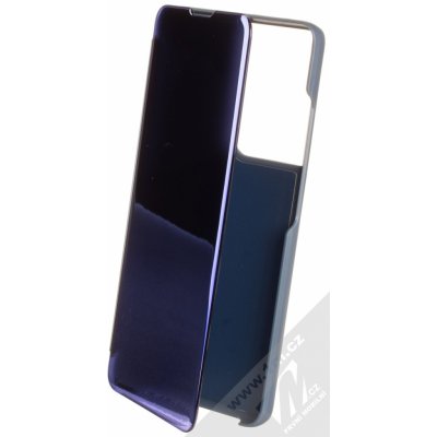 Pouzdro 1Mcz Clear View flipové Samsung Galaxy S21 Ultra modré – Hledejceny.cz