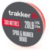 Rybářské lanko Trakker products šňůra spod & marker braid 300m 0,28mm 13,6kg red červená